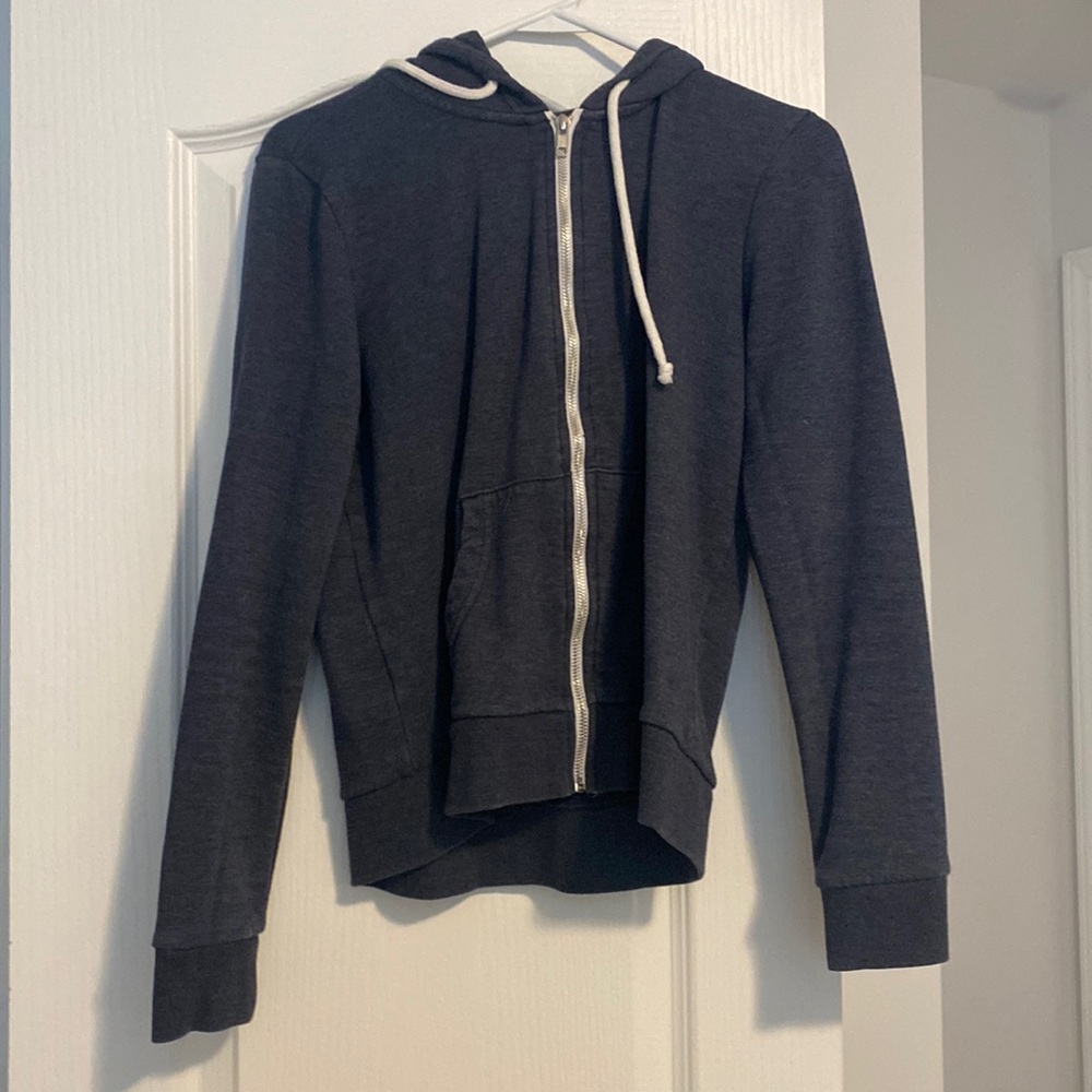 Blue zip up jacket